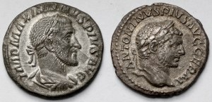 Roman Empire, Caracalla and Maximina Thrax, Denarii - set (2pcs)