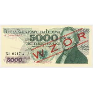 5.000 zł 1982 - WZÓR - A 0000000 - No.0417
