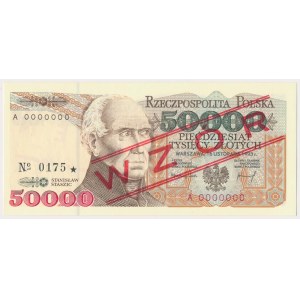 50.000 zł 1993 - WZÓR - A 0000000 - No.0175