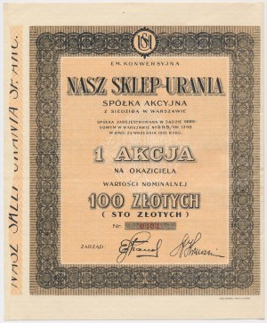 OUR STORE-URANIA Sp. Akc., PLN 100