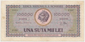 Romania, 100.000 Lei 1947