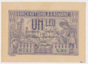 Romania, 1 Leu 1915