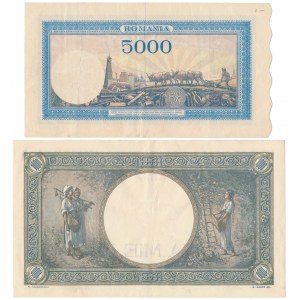 Rumunia, 1.000 Lei 1941 i 5.000 Lei 1943 (2szt)