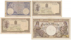 Roumanie, 5 - 2 000 Lei 1928-1941 (4pc)