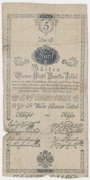 Rakúsko, 5 guldenov 1800