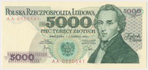 PLN 5,000 1982 - AA