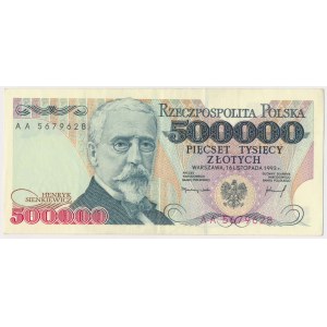 500.000 zł 1993 - AA - piękny