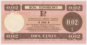 PEWEX 2 centesimi 1979 - HO - piccolo