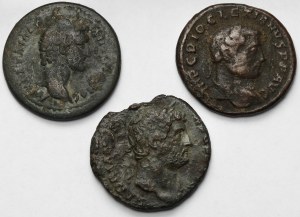 Cesarstwo Rzymskie, Asy i Follis - zestaw (3szt)