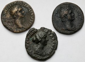 Impero Romano, Assi e Dupondius - set (3 pz)