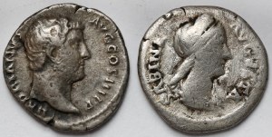 Cesarstwo Rzymskie, Hadrian i Sabina - Denary - zestaw (2szt)