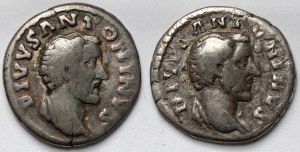 Rímska ríša, Antoninus Pius - posmrtné denáre - sada (2ks)