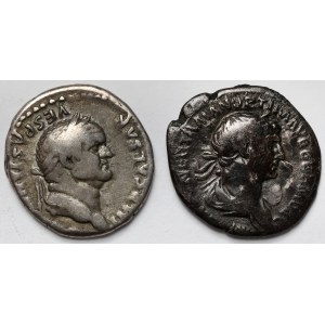 Cesarstwo Rzymskie, Wespazjan i Trajan - Denary - zestaw (2szt)