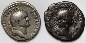 Římská říše, Vespasián a Traján - denáry - sada (2ks)