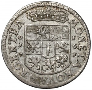 Silesia, Frederick William, 1/3 thaler 1671 GF, Krosno