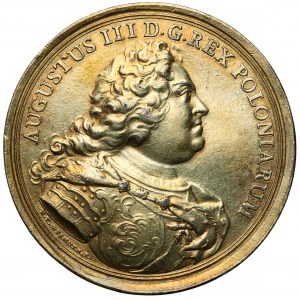 August III Sas, Medal BENE MERENTIBUS (Dobrze Zasłużonym) 1754 r. - pozłocony