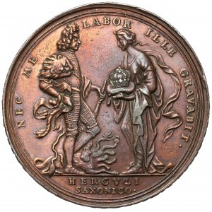 August II Mocny, Medal koronacyjny 1697 - HERCVLI SAXONICO