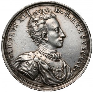 Szwecja, Karol XII, Medal bez daty (1703-1706) - PAR ANIMO ROBVR