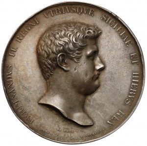 Taliansko, Sicília, Ferdinand II, medaila 1830 - neskoršie odlievanie