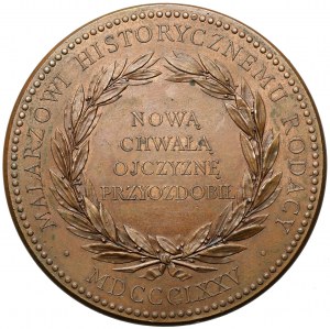 Medaille, Jan Matejko - Historienmaler Landsmänner 1875
