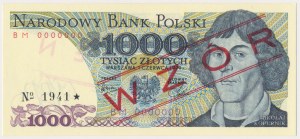 1,000 zl 1979 - MODEL - BM 0000000 - No.1941