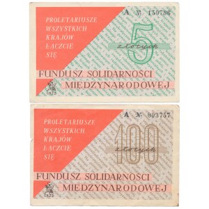 Fundusz Solidarności Międzynarodowej, 5 i 100 złotych (2szt)