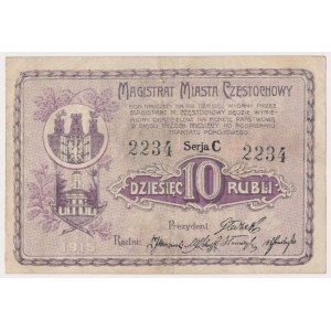 Częstochowa, 10 rubli 1915 - C