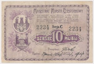 Częstochowa, 10 rubli 1915 - C