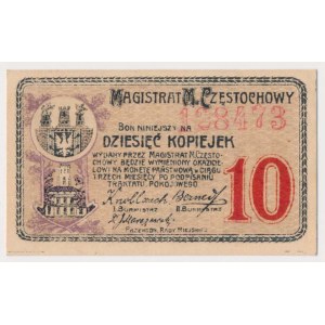 Częstochowa, 10 kopiejek 1916 - 6 cyfr