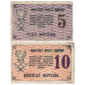 Dąbrowa, 5 i 10 kopiejek 1917 (2szt)