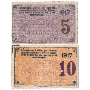 Dąbrowa, 5 i 10 kopiejek 1917 (2szt)