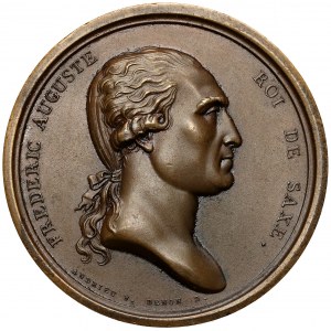 Francie, 1809 medaile (tisk po 1880), Návštěva saského krále v pařížské mincovně