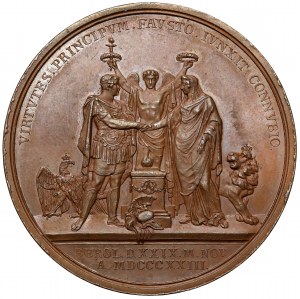 Allemagne, Prusse, Friedrich Wilhelm IV, 1823 - médaille de mariage