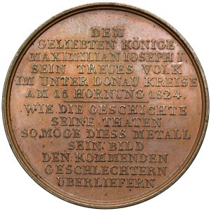 Německo, Bavorsko, Maximilian Joseph, Medaile 1824 - Neuss