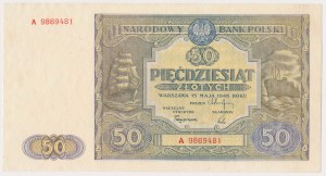 50 zloty 1946 - lettre minuscule
