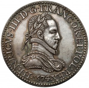 Heinrich von Valois, Medaille 1574 - FELICITAS - Druck aus dem 19.