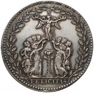 Henry Valois, Medal 1574 - FELICITAS - 19th century print
