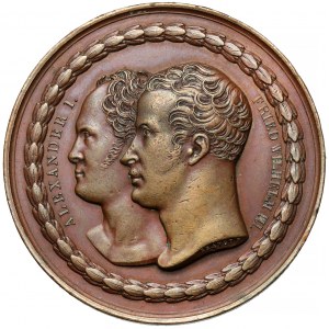 Rosja, Aleksander I, Medal 1818 - zwycięstwa Rosji i Prus nad Francją