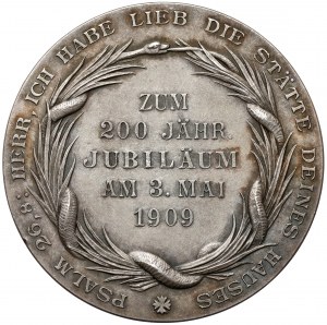 Silesia, Jelenia Gora, Medal 1909 - 200th anniversary of the construction of the Evangelical church in Jelenia Gora