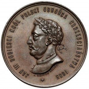 Medal 200. rocznica Odsieczy Wiedeńskiej, Sobieski, Kraków 1883