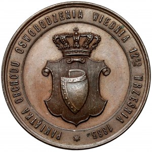 Medal 200. rocznica Odsieczy Wiedeńskiej, Sobieski, Kraków 1883