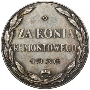 Medal, Za konia remontowego 1936 - nagroda Ministerstwa Spraw Wojskowych - RZADKOŚĆ