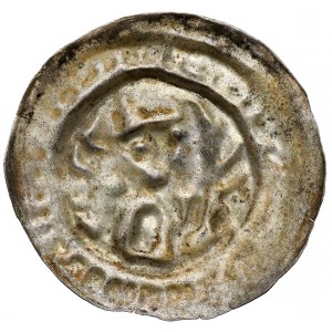 Mieszko III Stary (1173-1202), Brakteat hebrajski - Książę z liściem palmowym