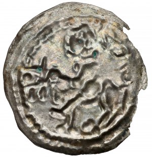 Mieszko III il Vecchio, Brakteat latino - Principe a cavallo