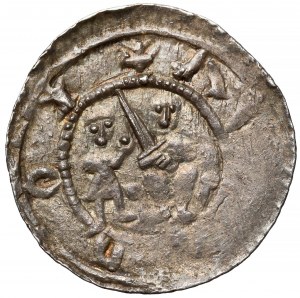 Ladislao II l'Esiliato, Denario - Lotta con il Leone