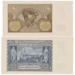 10 i 20 złotych 1940 - K - zestaw (2szt)