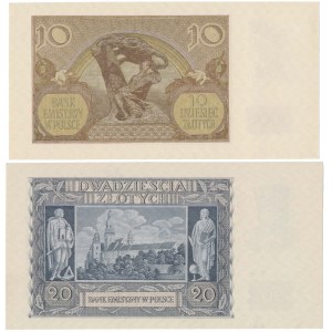 10 i 20 złotych 1940 - H i K - zestaw (2szt)