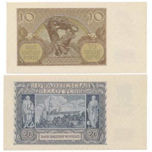 10 i 20 złotych 1940 - zestaw (2szt)