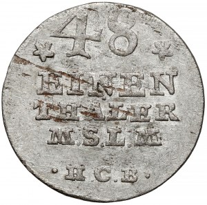 Mecklenburg-Strelitz, Adolf Friedrich IV, 1/48 thaler 1756 HCB