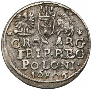 Sigismond III Vasa, Trojak Kraków 1606 - lettre K